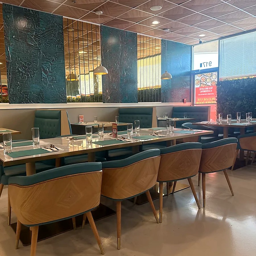 The dining room in the evening